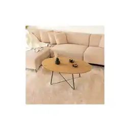 Netto Marken-Discount HOME DELUXE Couchtisch Oval NOVARIS - 110 x 66 cm Dark Oak Angebot