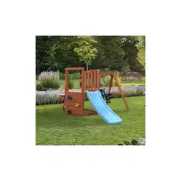 Netto Marken-Discount HOME DELUXE Spielturm mit Schaukel ROMI – 199 x 116 cm Angebot