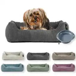 Netto Marken-Discount Rohrschneider Tierbett Cordstoff breit Gr. 1 taupe + faltbarer Reisenapf Angebot