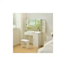 Netto Marken-Discount HOME DELUXE Schminktisch mit Spiegel und LED-Beleuchtung IMANI - Weiß Angebot