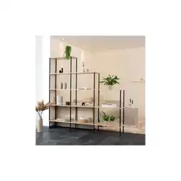 Netto Marken-Discount HOME DELUXE Regal INDU Dark Oak - (L x B x H):140 x 35 x 196 cm Angebot