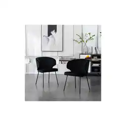 Netto Marken-Discount HOME DELUXE Esszimmerstuhl AMARA Samt - 7er Set Schwarz Angebot