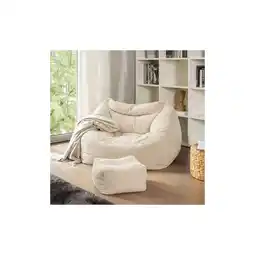 Netto Marken-Discount HOME DELUXE Sitzsack mit Hocker COZY – Beige Angebot
