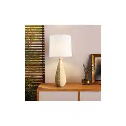 Netto Marken-Discount HOME DELUXE Große Tischlampe mit Stoffschirm MELVA - Weiß Angebot