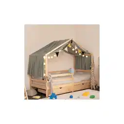 Netto Marken-Discount HOME DELUXE Kinderbett mit Schubladen WOLKENLAND – 90 x 200 cm Natur Angebot