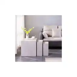 Netto Marken-Discount HOME DELUXE Beistelltisch IRIMA – 3er SetMarmor Beige Angebot