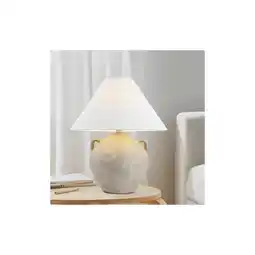 Netto Marken-Discount HOME DELUXE Große Tischlampe in Steinoptik RITA - Weiß Angebot