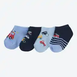 NKD Baby-Jungen-Sneaker-Socken mit Fahrzeug-Motiven, 4er-Pack Angebot