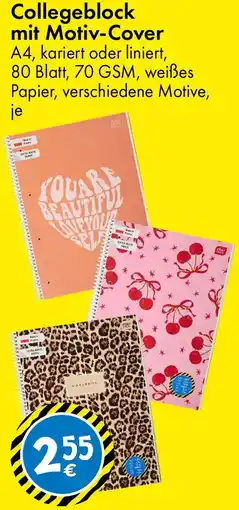 TEDi Collegeblock mit Motiv-Cover Angebot