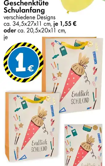 Geschenktüte Schulanfang Angebot bei TEDi