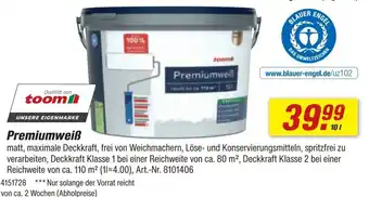 toom Baumarkt Premiumweiß Angebot