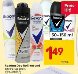 Rusta Rexona Deo Roll-on und Spray Angebot