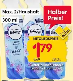 Rusta Lufterfrischer Febreze Lenor Angebot