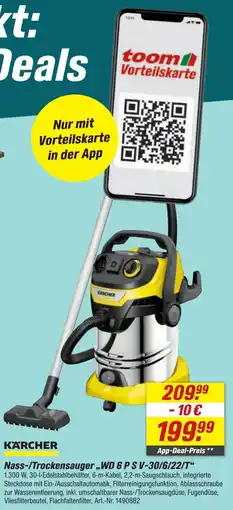 toom Baumarkt KÄRCHER Nass-/Trockensauger „WD 6 P S V-30/6/22/T“ Angebot
