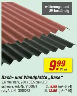 toom Baumarkt Dach- und Wandplatte "Base" Angebot