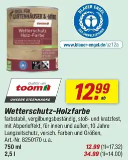 toom Baumarkt Wetterschutz-Holzfarbe Angebot