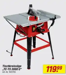 toom Baumarkt Tischkreissäge "TC-TS 2000 U" Angebot