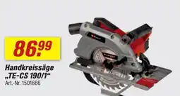 toom Baumarkt Handkreissäge „TE-CS 190/1“ Angebot