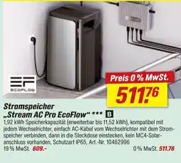 toom Baumarkt Stream AC Pro EcoFlow Angebot