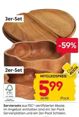 Rusta Serviersets aus FSC®-zertifizierter Akazie Angebot