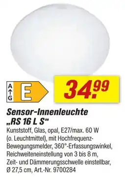 toom Baumarkt Sensor-Innenleuchte "RS 16 L S" Angebot
