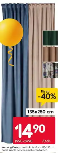 Rusta Vorhang Violetta und Lola Angebot