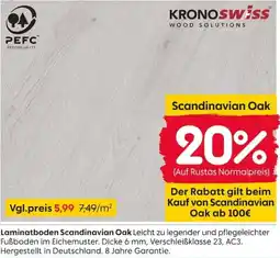 Rusta Laminatboden Scandinavian Oak Angebot