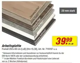 toom Baumarkt Arbeitsplatte Angebot