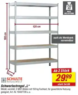 toom Baumarkt SchulTE Schwerlastregal „L“ Angebot
