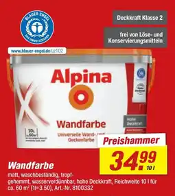toom Baumarkt Alpina Wandfarbe Angebot