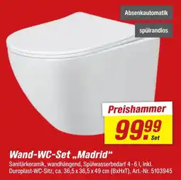 toom Baumarkt Wand-WC-Set „Madrid“ Angebot