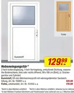 toom Baumarkt Nebeneingangstür Angebot