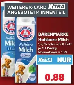 Kaufland BÄRENMARKE Haltbare Milch Angebot