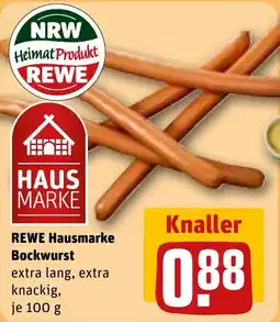 Sonderpreis Baumarkt REWE Hausmarke Bockwurst Angebot