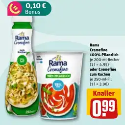 Sonderpreis Baumarkt Rama Cremefine 100% Pflanzlich Angebot