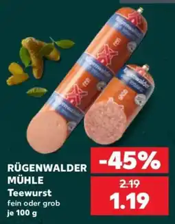 Kaufland RÜGENWALDER MÜHLE Teewurst Angebot