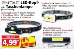 Norma ENTAC LED-Kopf- oder Taschenlampe Angebot