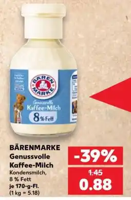 Kaufland BÄRENMARKE Genussvolle Kaffee-Milch Angebot