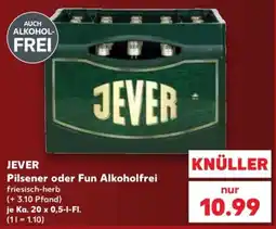 Kaufland JEVER Pilsener oder Fun Alkoholfrei Angebot
