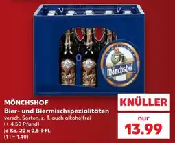 Kaufland Mönchshof Bier- und Biermischspezialitäten Angebot