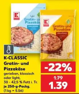 Kaufland K-CLASSIC Gratin- und Pizzakäse Angebot