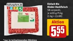 Sonderpreis Baumarkt Einfach Bio Rinder-Hackfleisch Angebot
