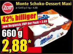 Norma Zott Monte Schoko-Dessert Maxi Angebot