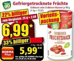 Norma taste to go EROBEEREN FRUCHTSNACK Angebot