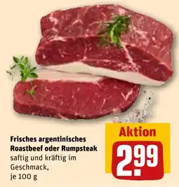 Sonderpreis Baumarkt Frisches argentinisches Roastbeef oder Rumpsteak Angebot