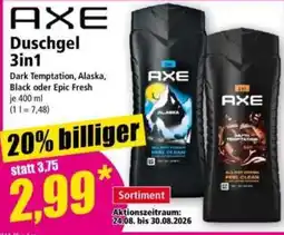 Norma AXE Duschgel 3in1 Angebot