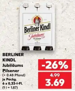 Kaufland Berliner Kindl Jubiläums Pilsener Angebot