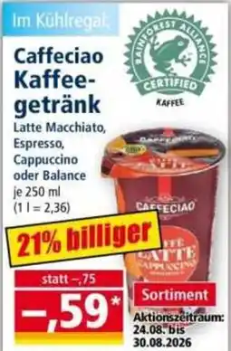 Norma Caffeciao Kaffeegetränk Angebot