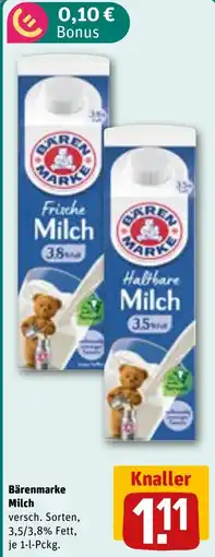Sonderpreis Baumarkt Bärenmarke Milch Angebot