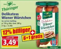 Norma Thüringer Delikatess Wiener Würstchen Angebot